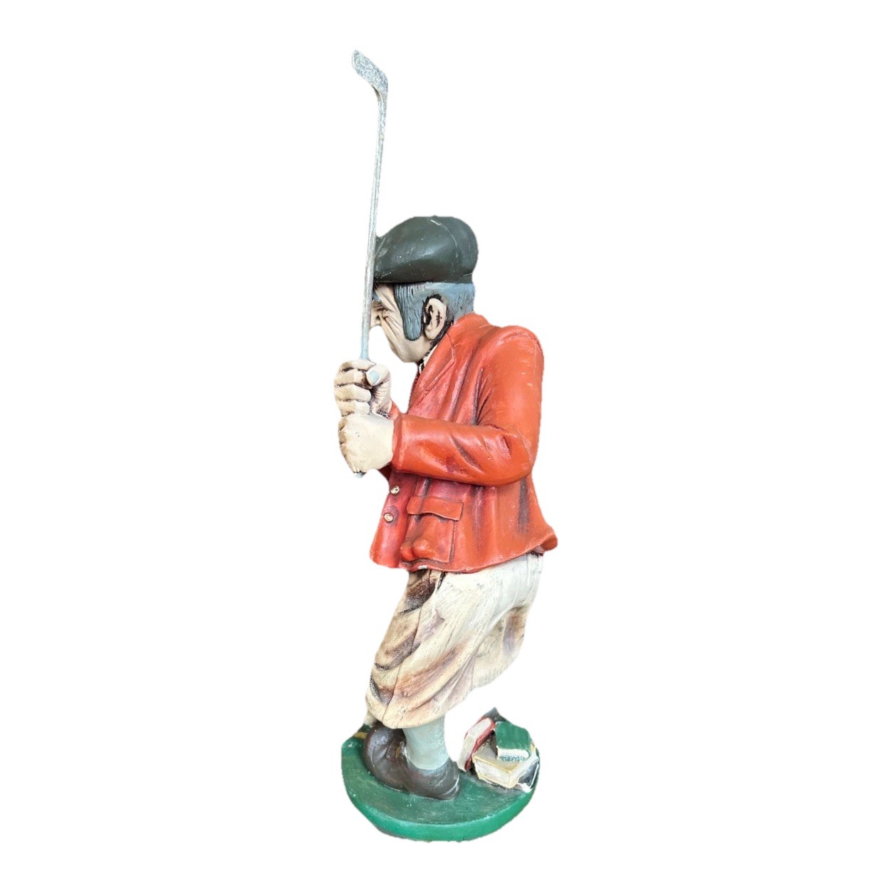 Allan Agohob Signed Golf Figurine – Hand Painted – Made in Philippines 17”
