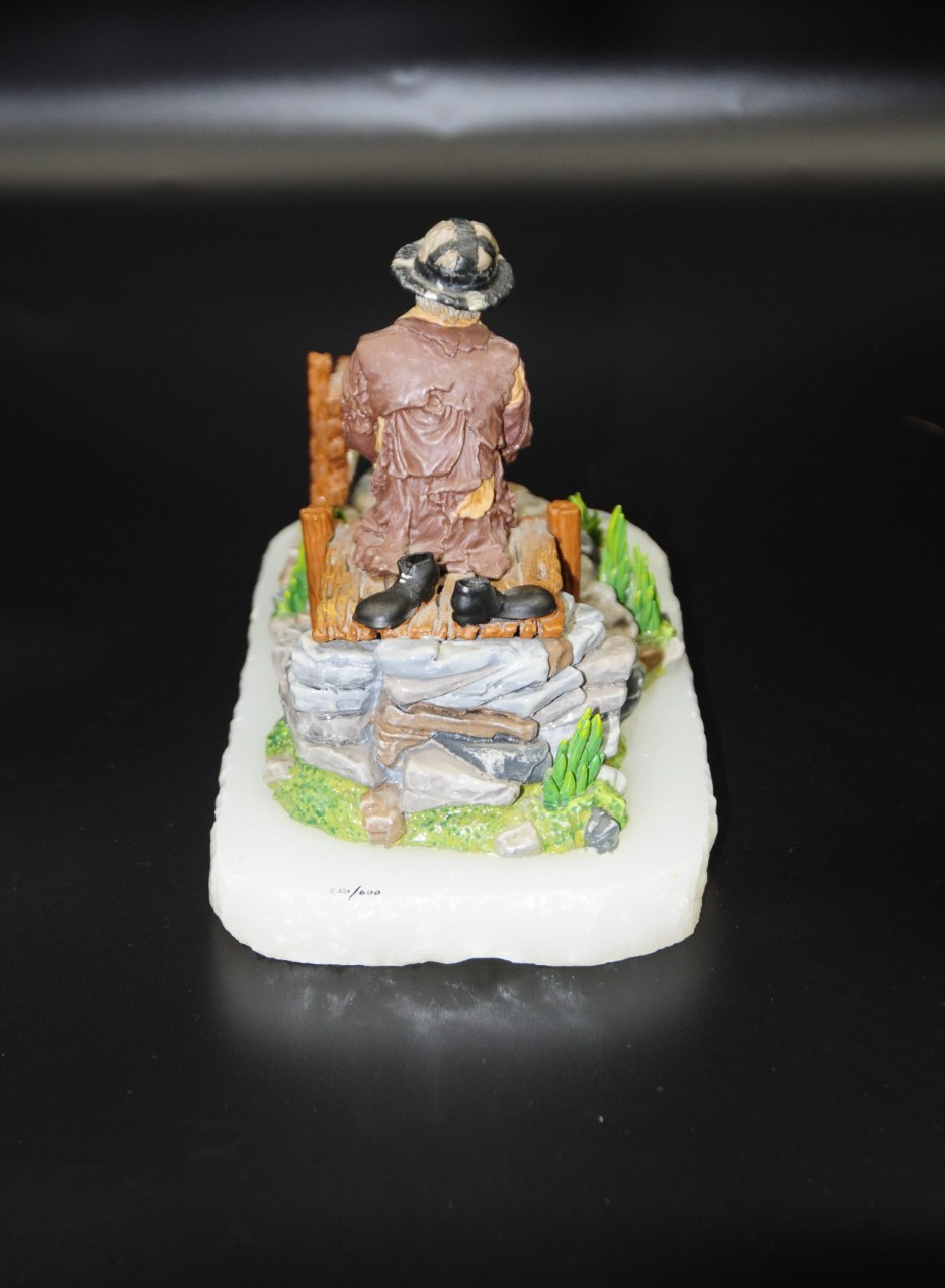 2005 Ron Lee GONE FISHING Emmett Kelly Jr.Clown Sculpture EKJ 501 Signed 550/600