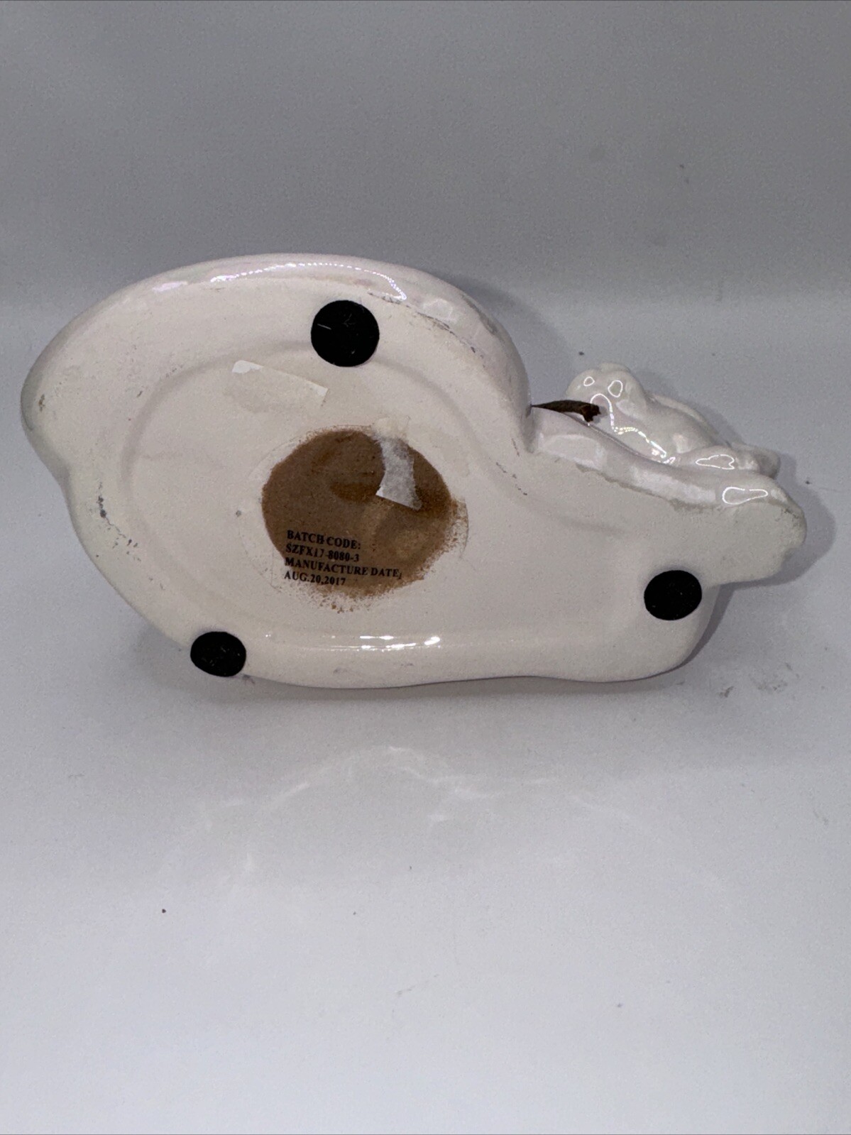 Iridescent Ceramic Sleeping Kitty Cat Pomander Potpourri Home Decor Figurine