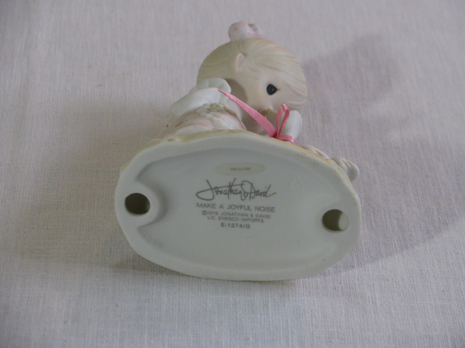 Vtg Precious Moments Make A Joyful Noise Figurine E-1374/G, Vessel, 1978 r