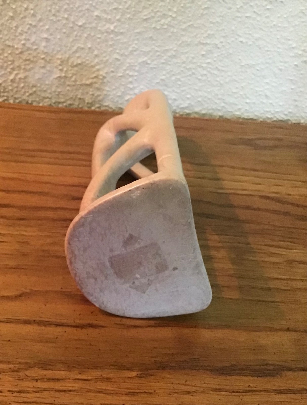 2 Hand Carved Soapstone Figures Thinking Man Abstract Statues Made in Kenya-