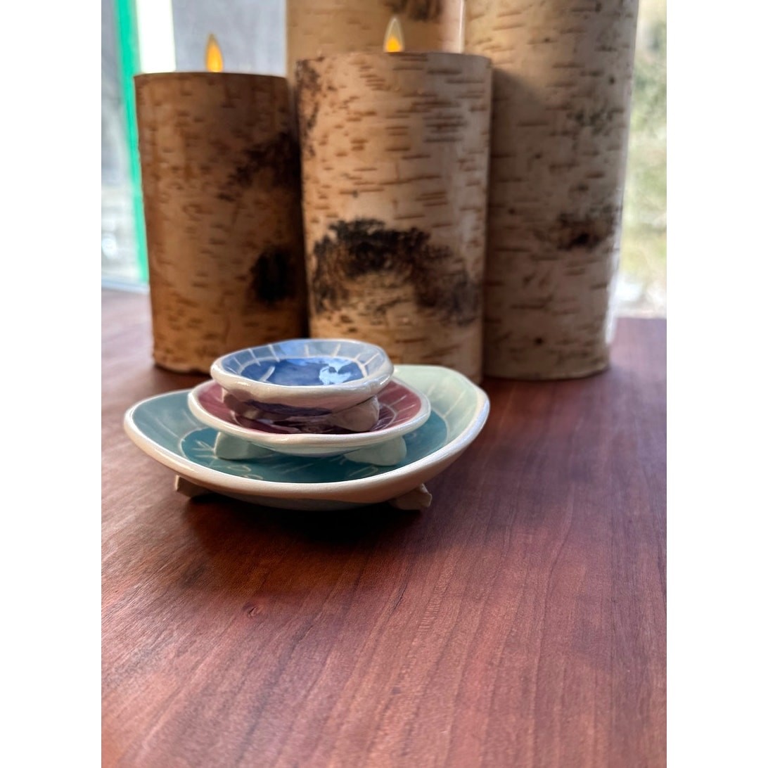 Handmade Trinket Dish Pottery by Karissa Chase Australian Have Courage Leap Hero