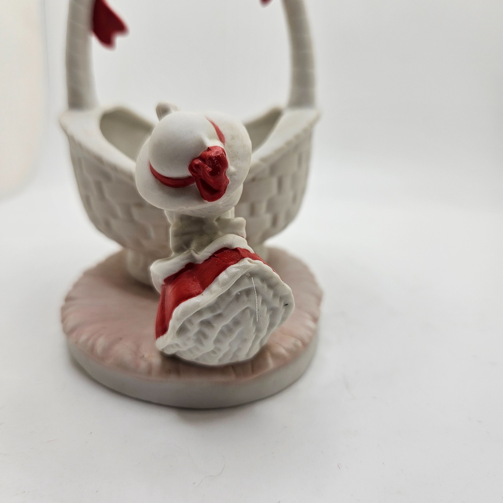 Vintage Lefton China Miss Priss Kitten Basket Planter 1991 Geo Z Lefton 00181