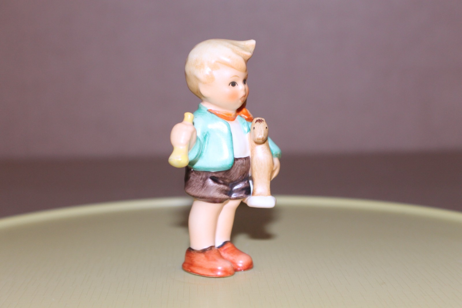 NO BASE / Goebel Hummel Boy with Horse – 2.Wahl. Factory 2nd Staff Only 1997