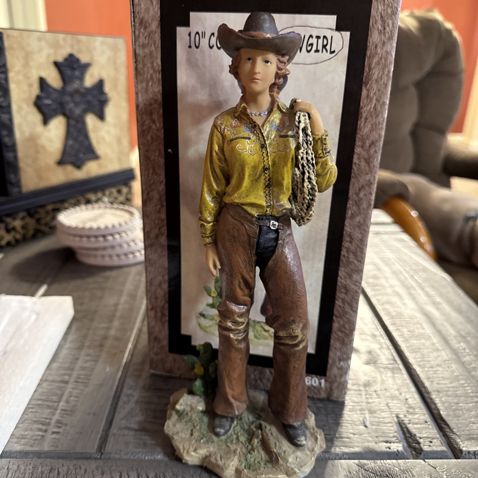 10” Cowgirl Figurine