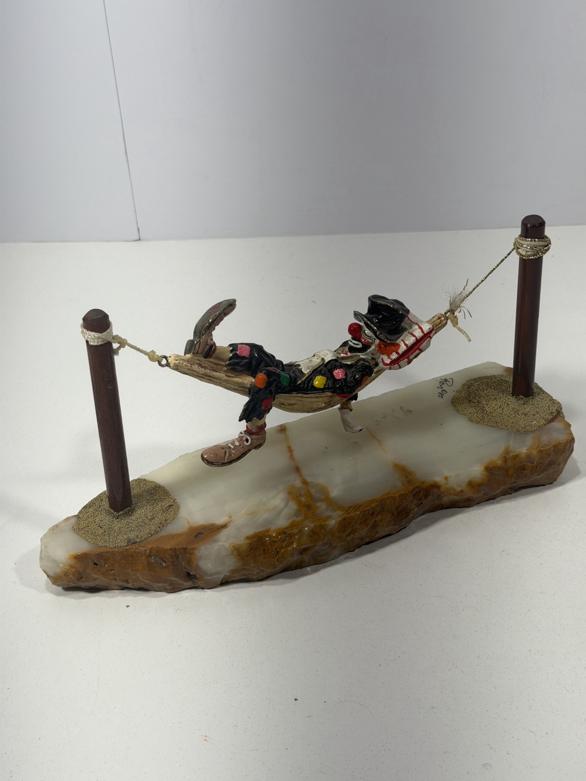 Ron Lee Vintage Signed Hobo Joe Hammock Sculpture 24k 1985