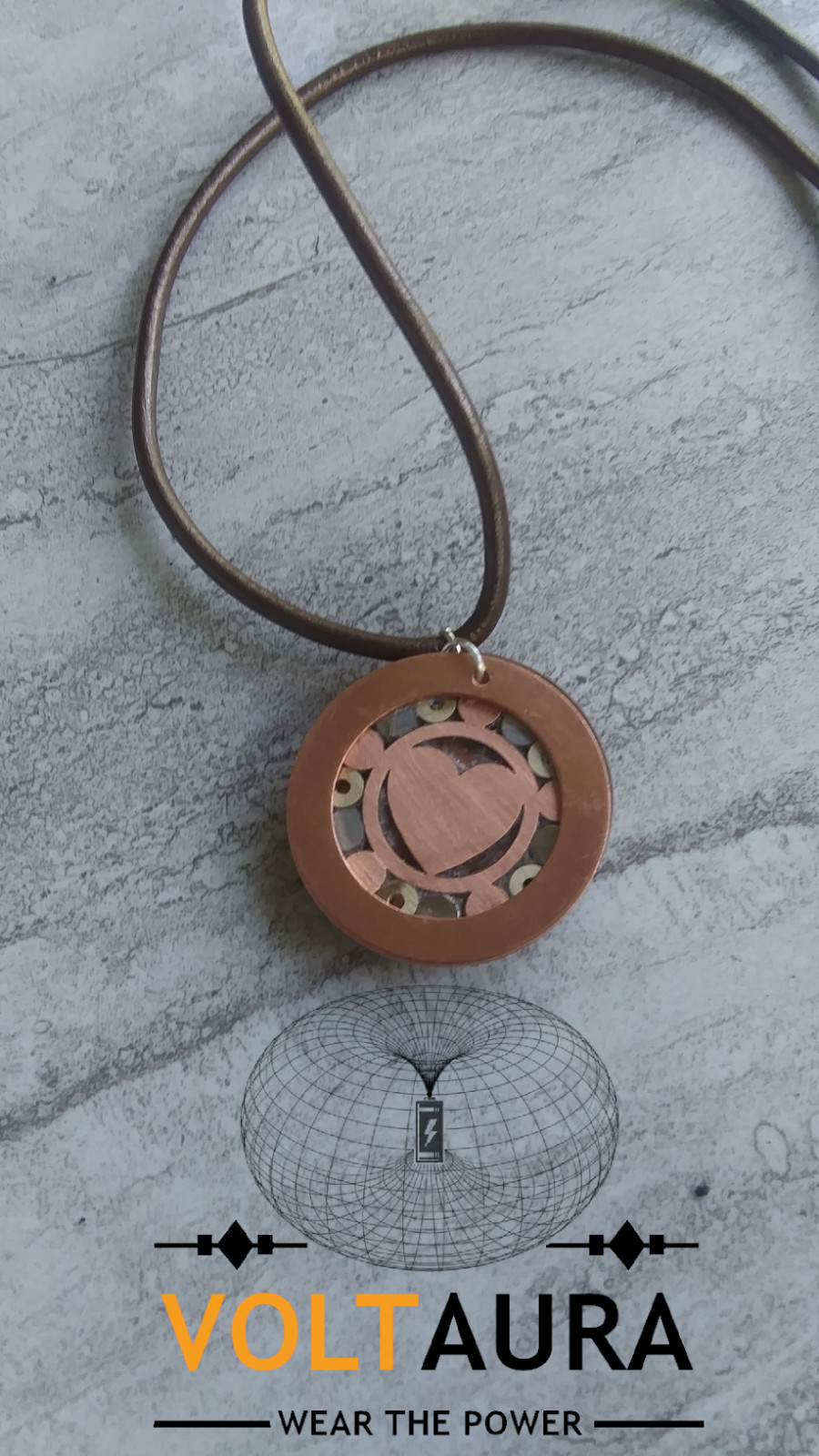 tartarian technology galvanic magneto pendant necklace for aura amplification
