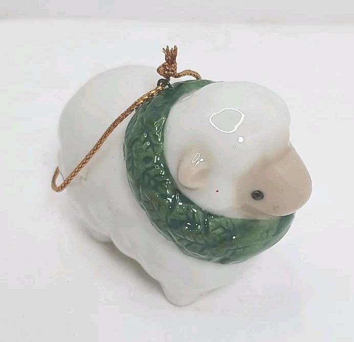 Vtg Large Takahashi Ceramic Sheep Lamb Figurine White Made Japan