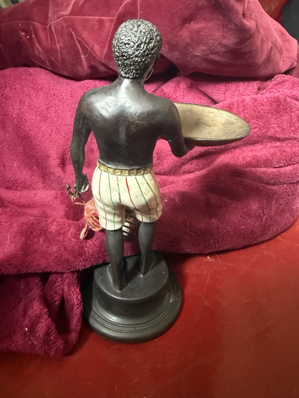 Antique Blackamoor Bronze Figurine, Incense Burner, Nubian Birdcage Seller