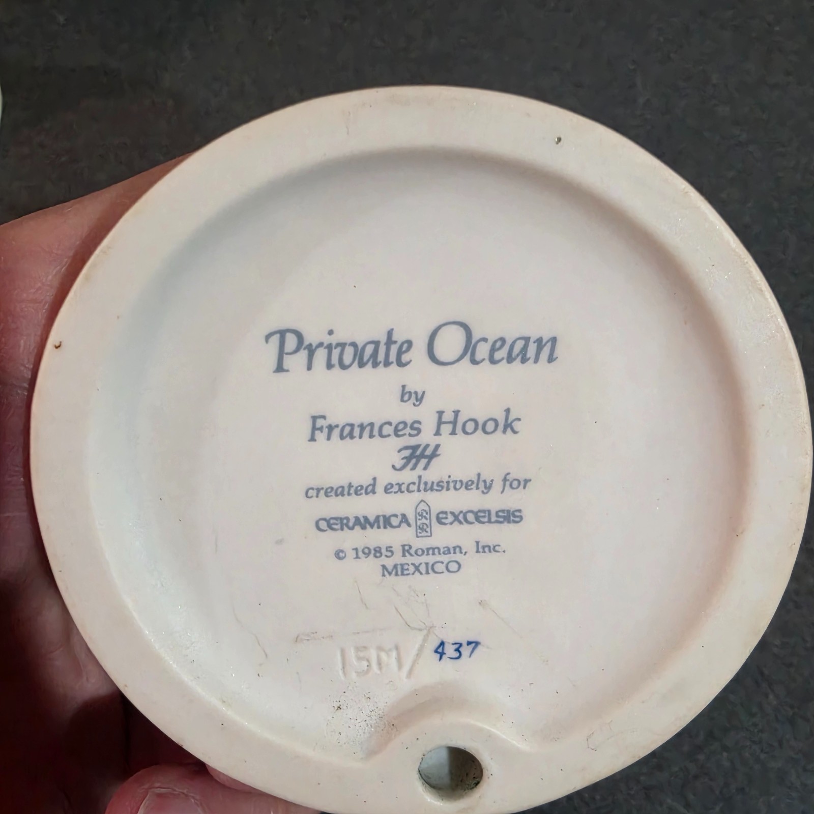 Frances Hook Private Ocean Figurine Roman Inc Ceramica Excelsis 1985 Baby Bath