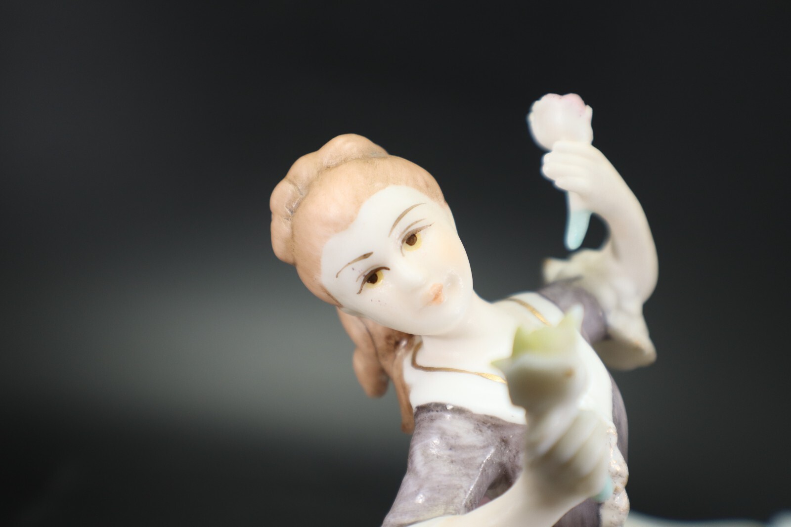 Ardalt Lenwile China LADY NIGHT LIGHT 6682 Lighted Figurine Porcelain Works VTG