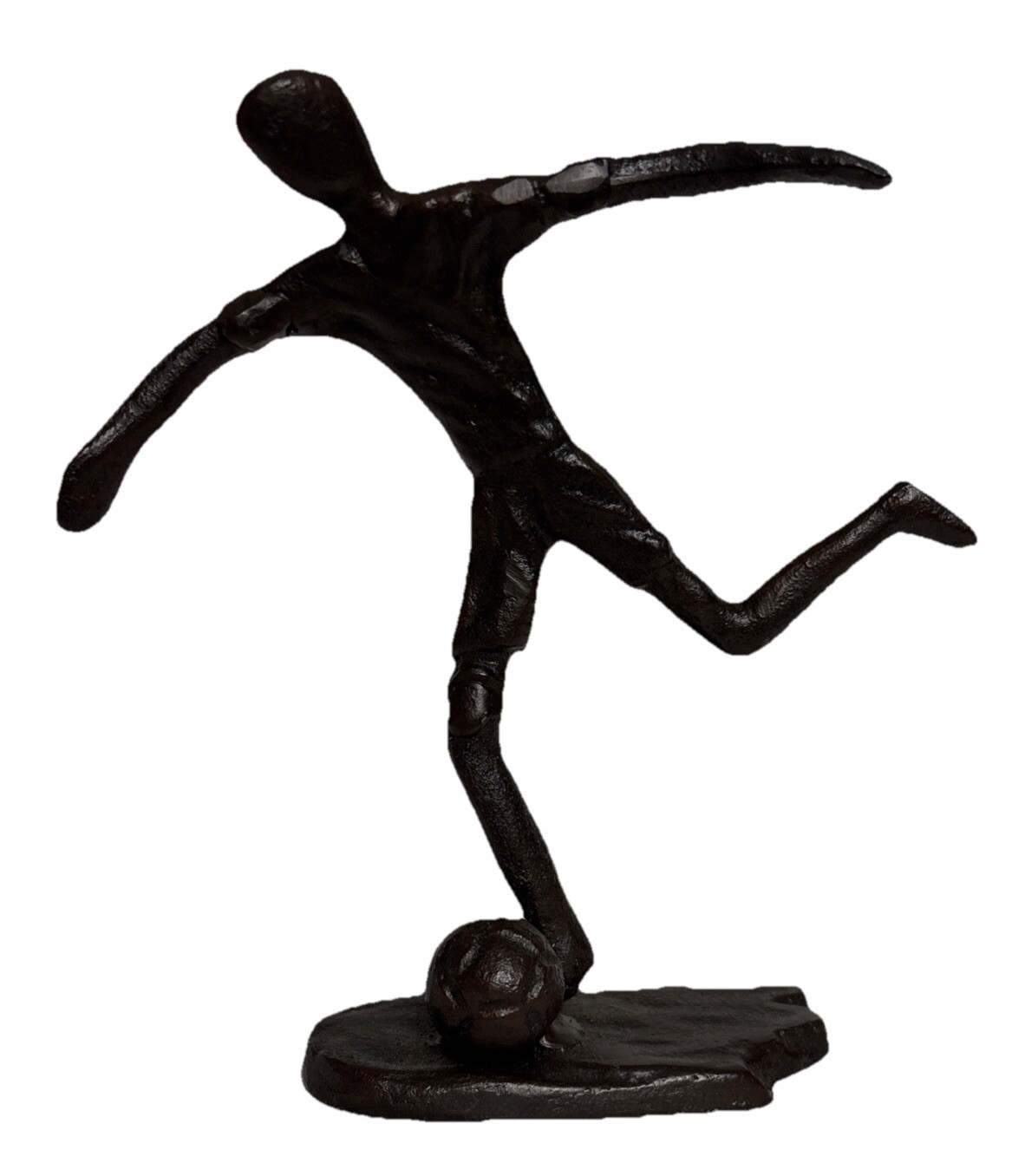 Soccer Player Sculpture Approximately 5.5 Inches Tall Cast Iron?