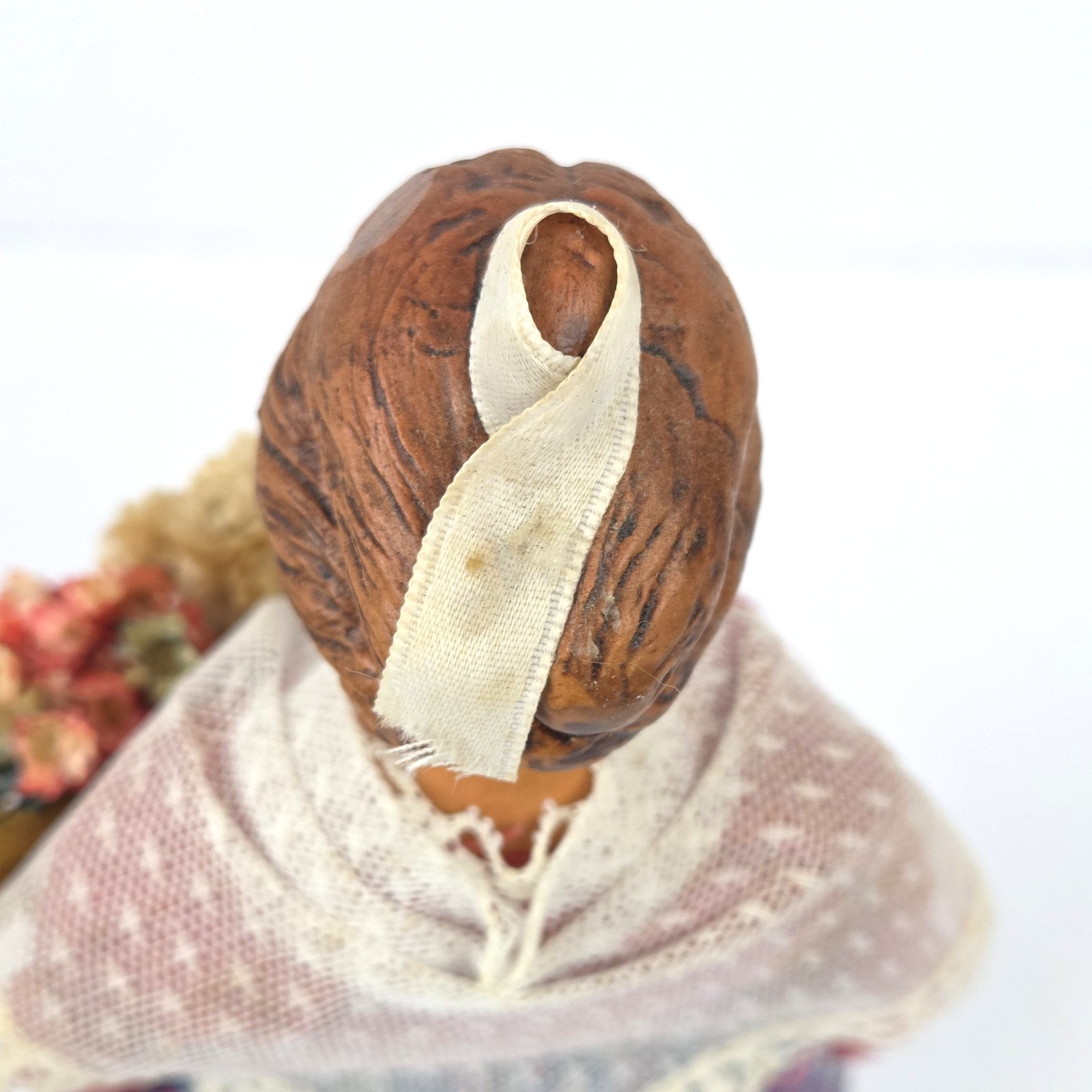 Simone Jouglas Santon Doll Traditional French Terracotta Figurine Cross Vintage