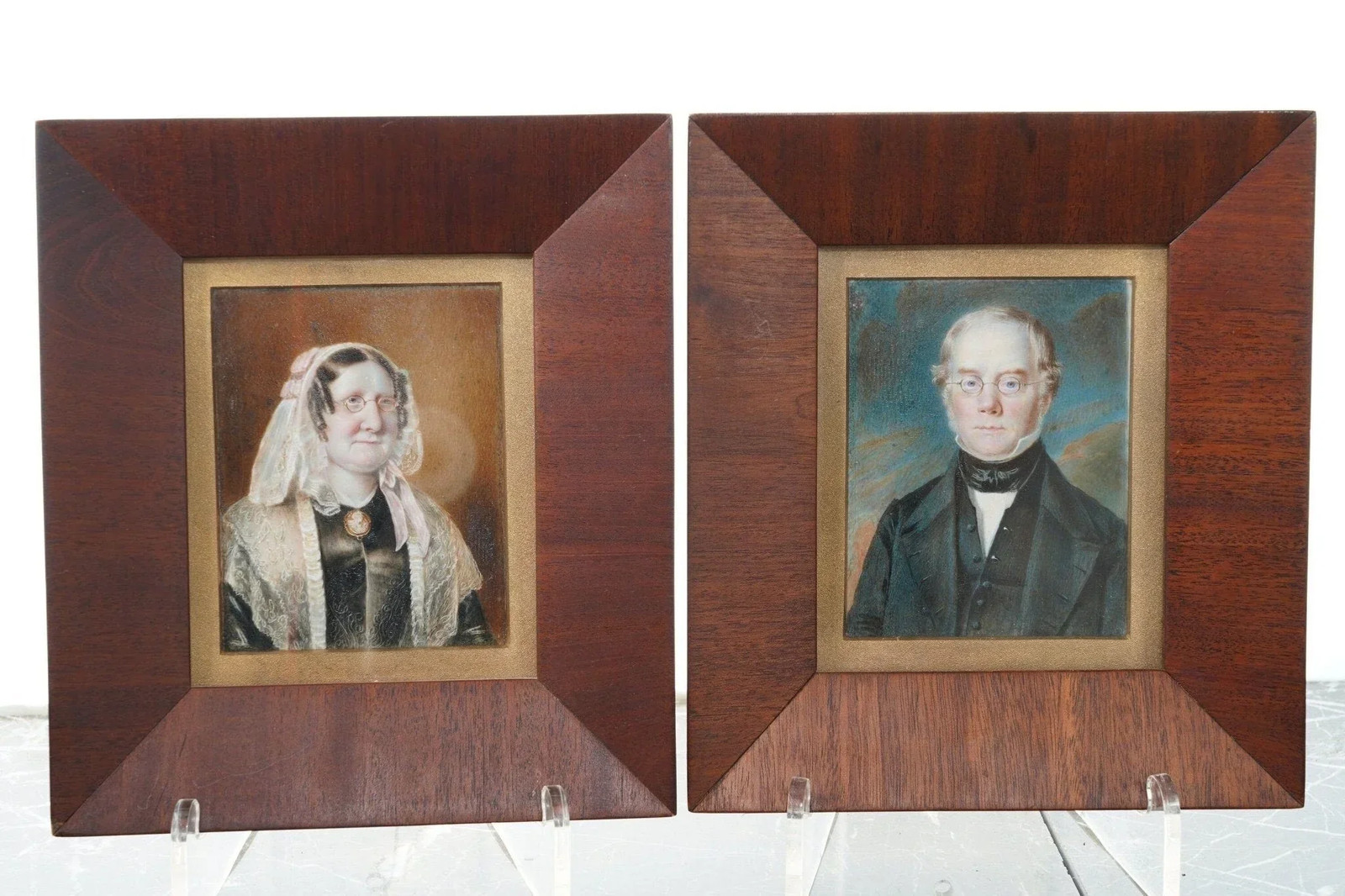 c1840 Portrait Miniature’s of an interesting couple
