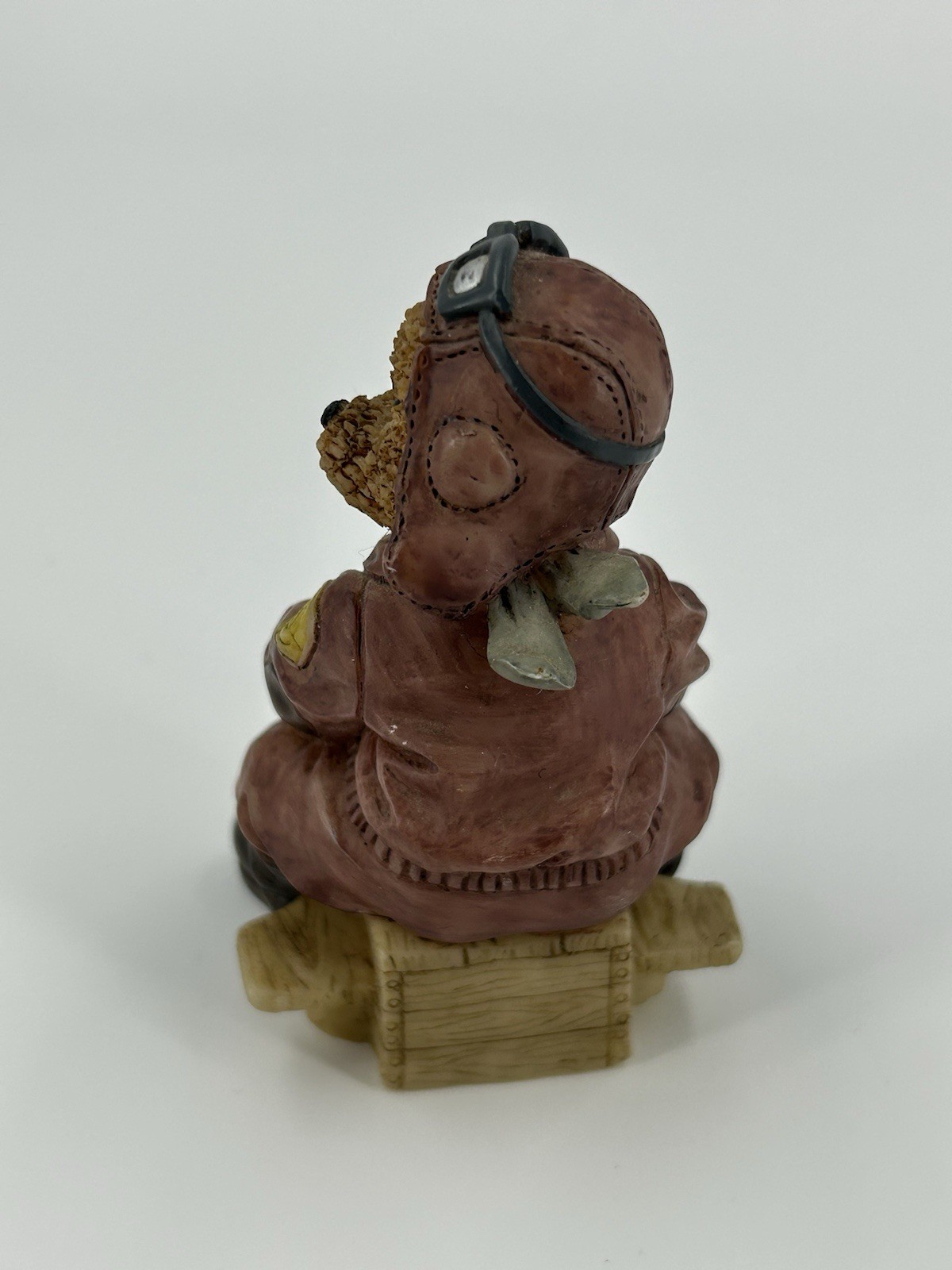 Yesteryear Bears Collection Pilot Figurine Sitting on Box Daniel Lineger