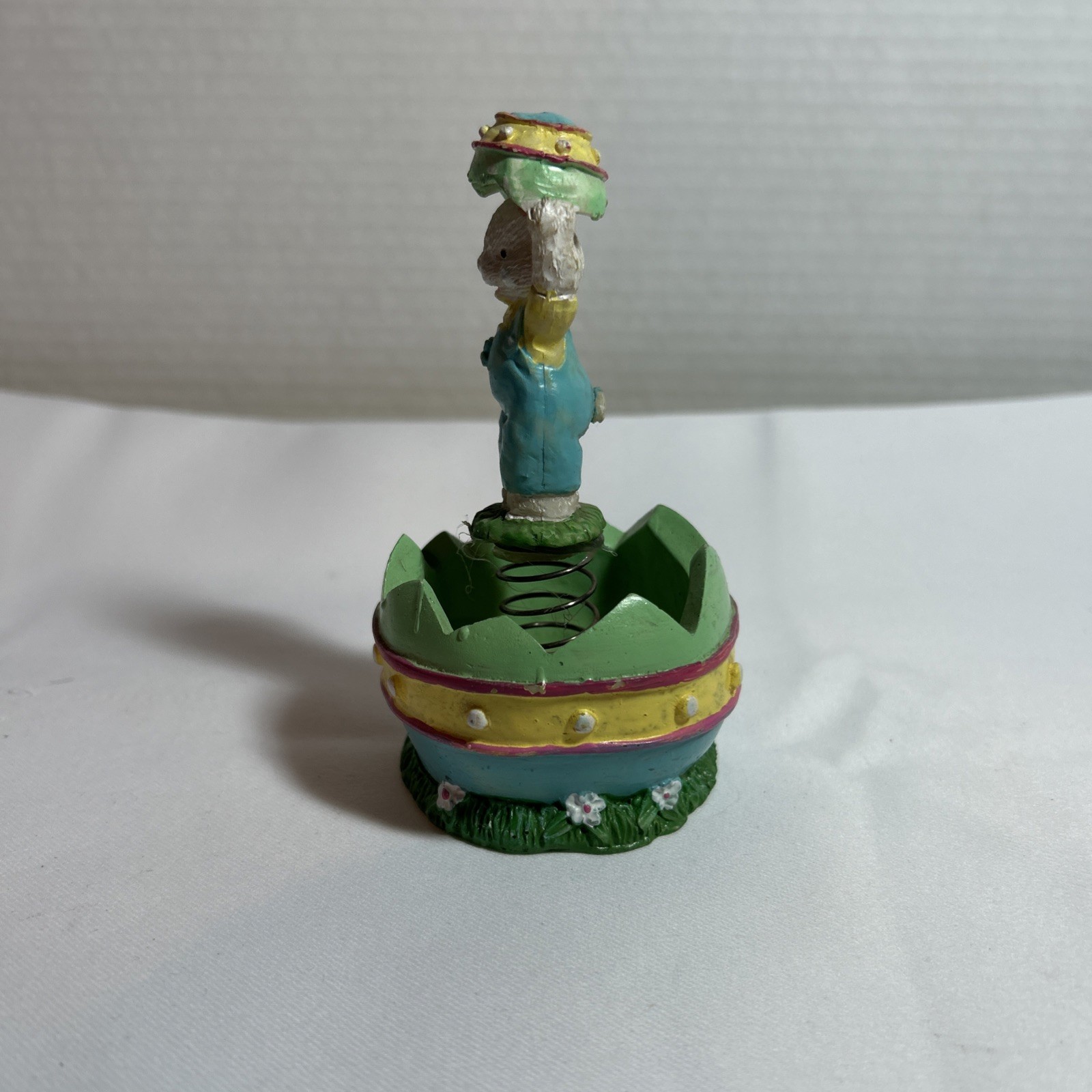 Multi 4.5″ Bunny Rabbit Spring in Egg Figurine