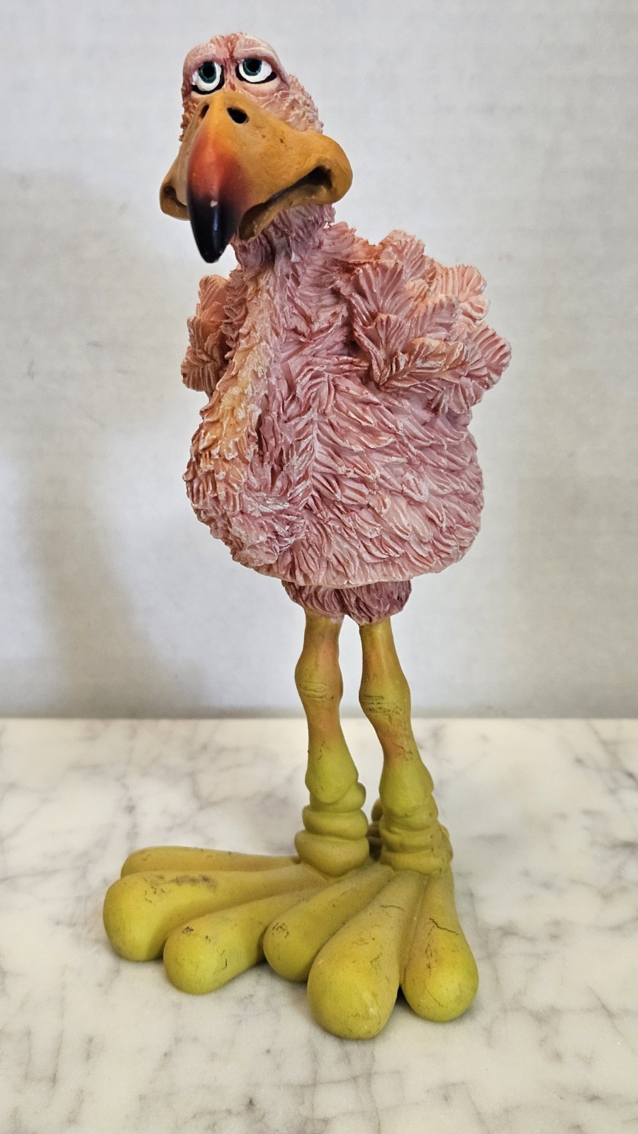 Vintage Douglas the Dodo Bird Figurine Whimsical Pink Textured Resin Bird Art…