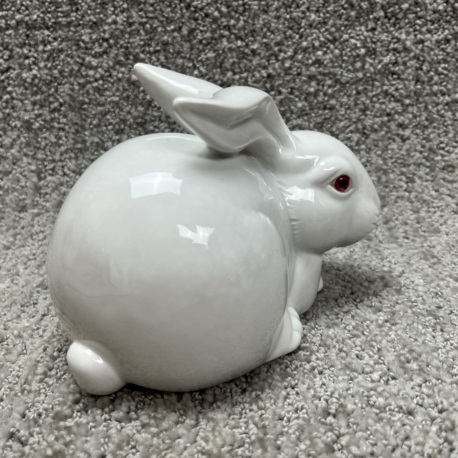 Fitz & Floyd 70s Porcelain Easter Bunny Rabbit Hand Painted Japan Easter 1975