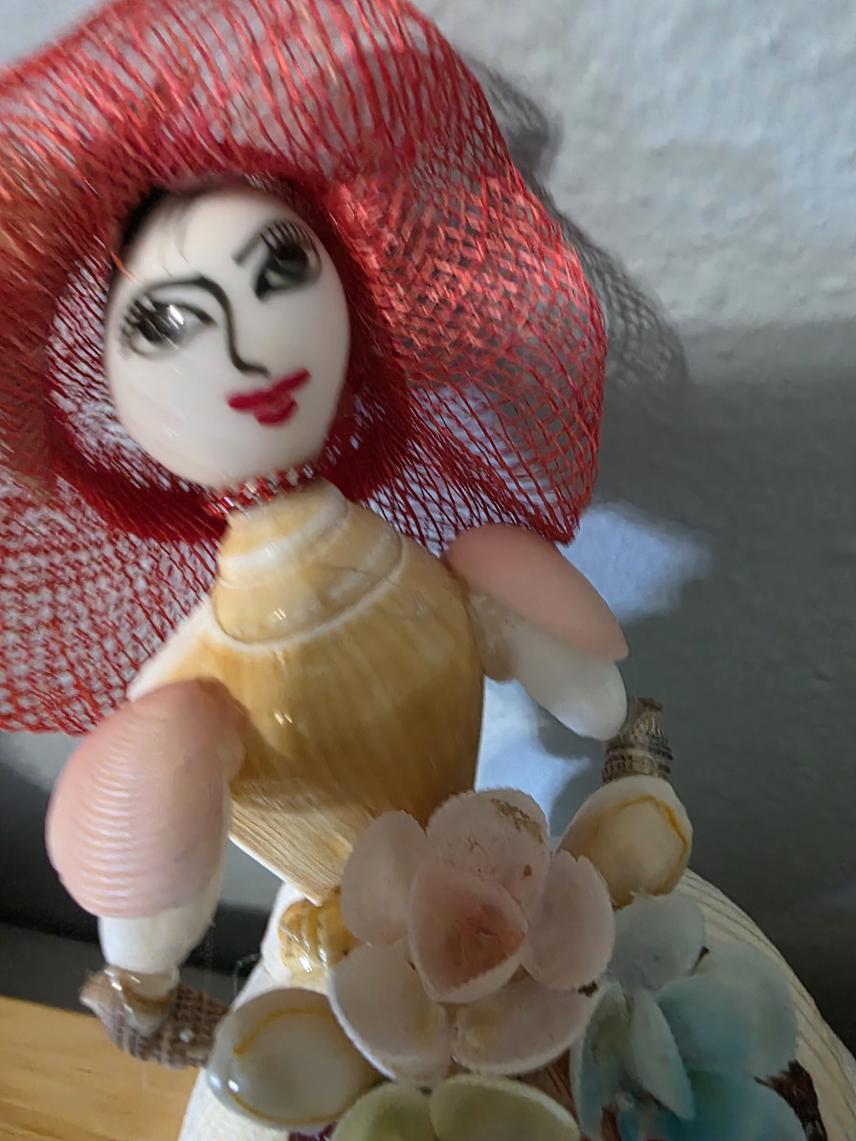 Vintage Sea Shell Southern Belle Doll Handmade Atlantic Coral St. Augustine FL