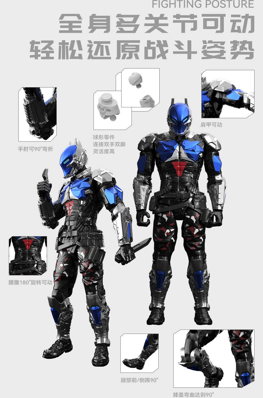 YUANYE DC Justice League F5 Batman Arkham Knight Blind Box Assembled Model Kit