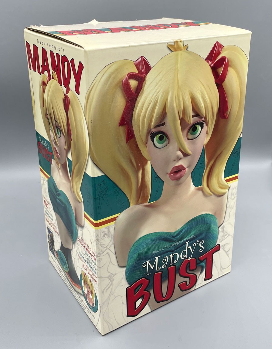 Electric Tiki MANDY’S BUST BY DEAN YEAGLE 1/3 SCALE-Rare counter sample-SIGNED