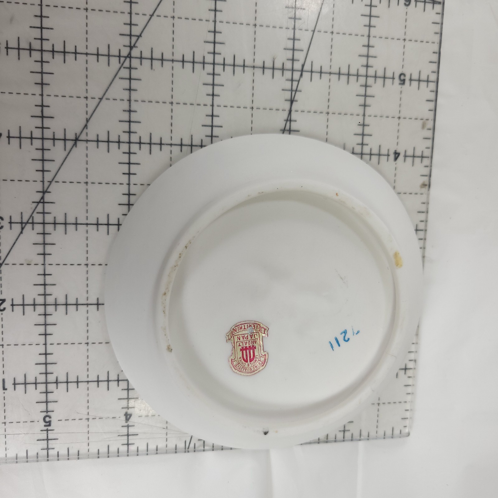 Vtg Ceramic Ardalt Japan Bisque Cherub Dish White Relief Small Plate Wall Decor
