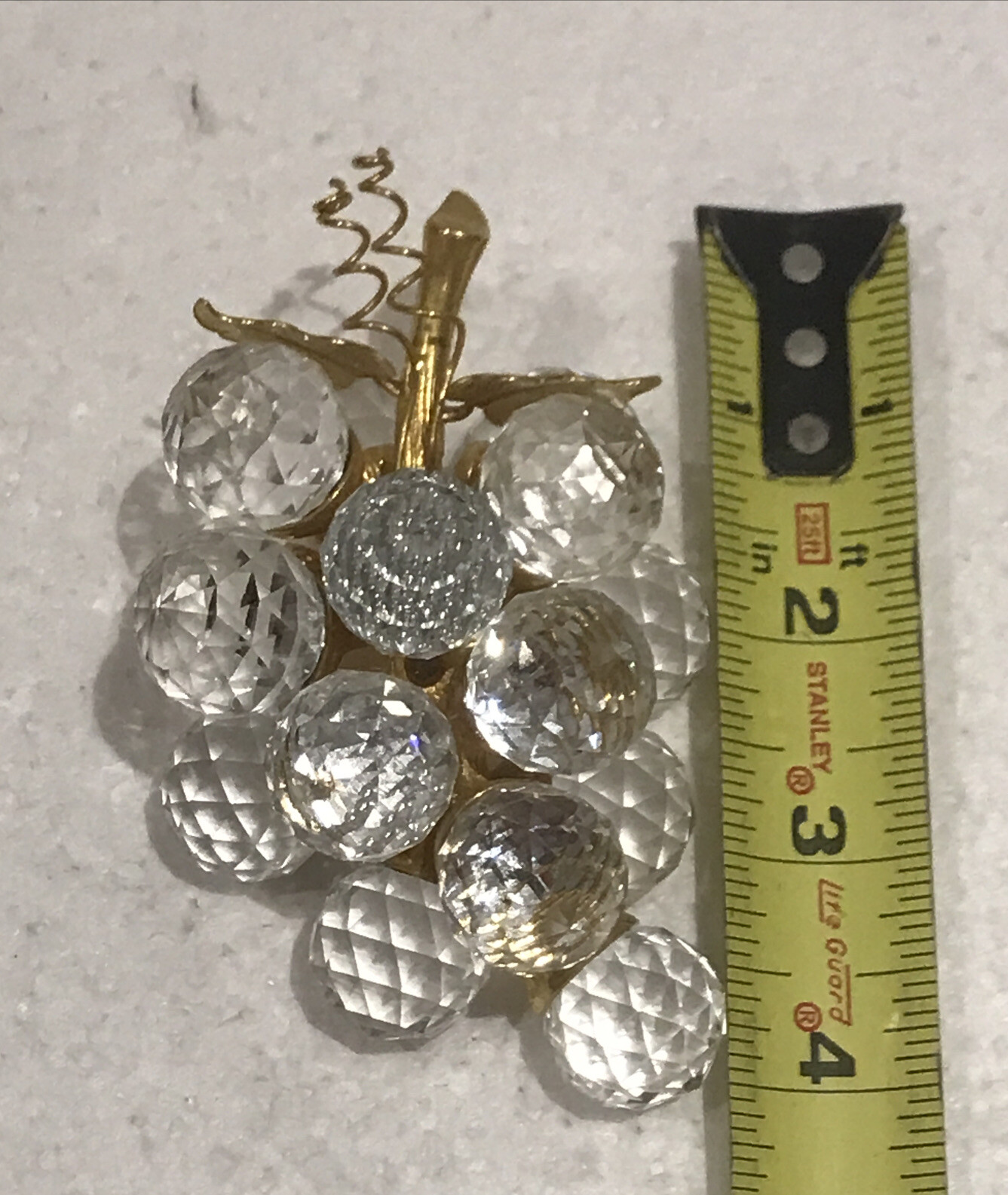 Swarovski Crystal Gold Leaf 15 Grapes Cluster 7550 NR 20015 Sparkling Fruit