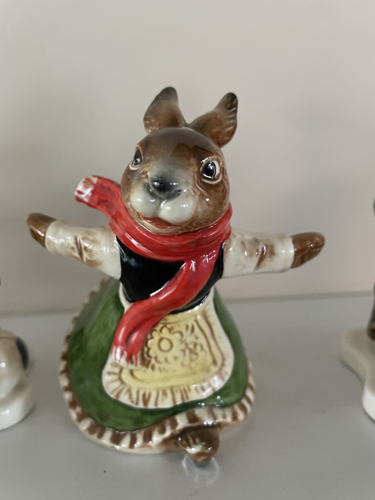 Lot of 3 Goebel Bavarian Bunny/Rabbit Figurine Germany Hand Painted EUC