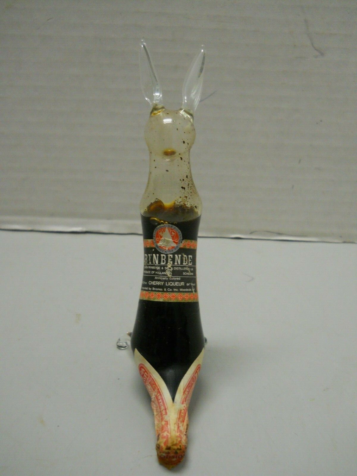 Rynbende Hand Blown Glass Animal Hare Rabbit Figurine Decanter Box EMPTY #1