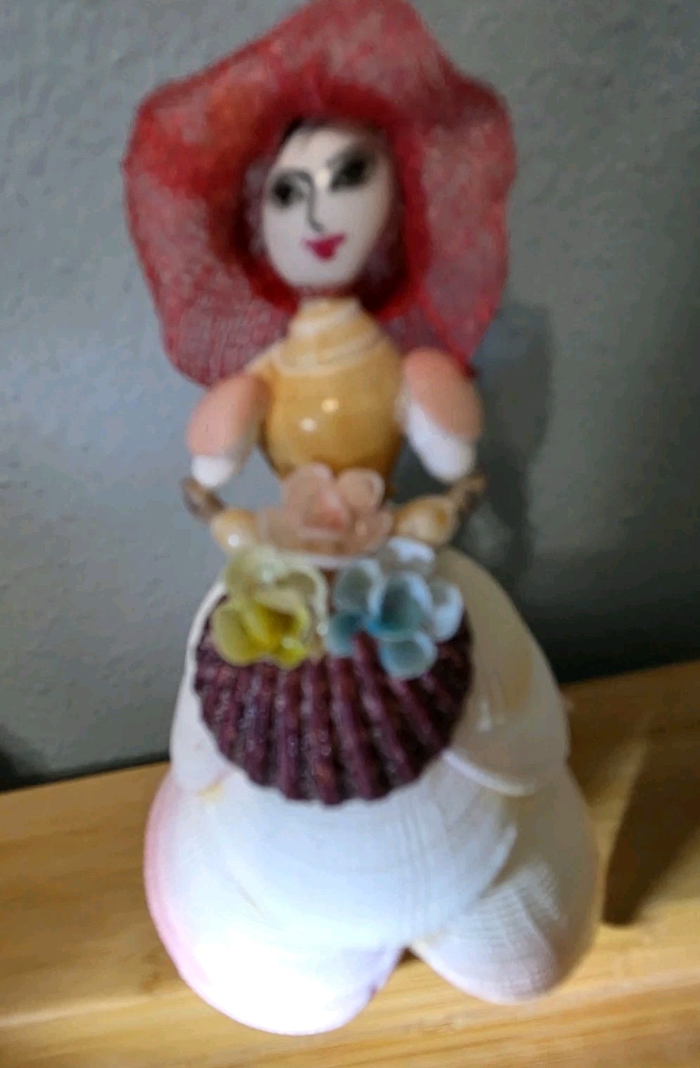 Vintage Sea Shell Southern Belle Doll Handmade Atlantic Coral St. Augustine FL