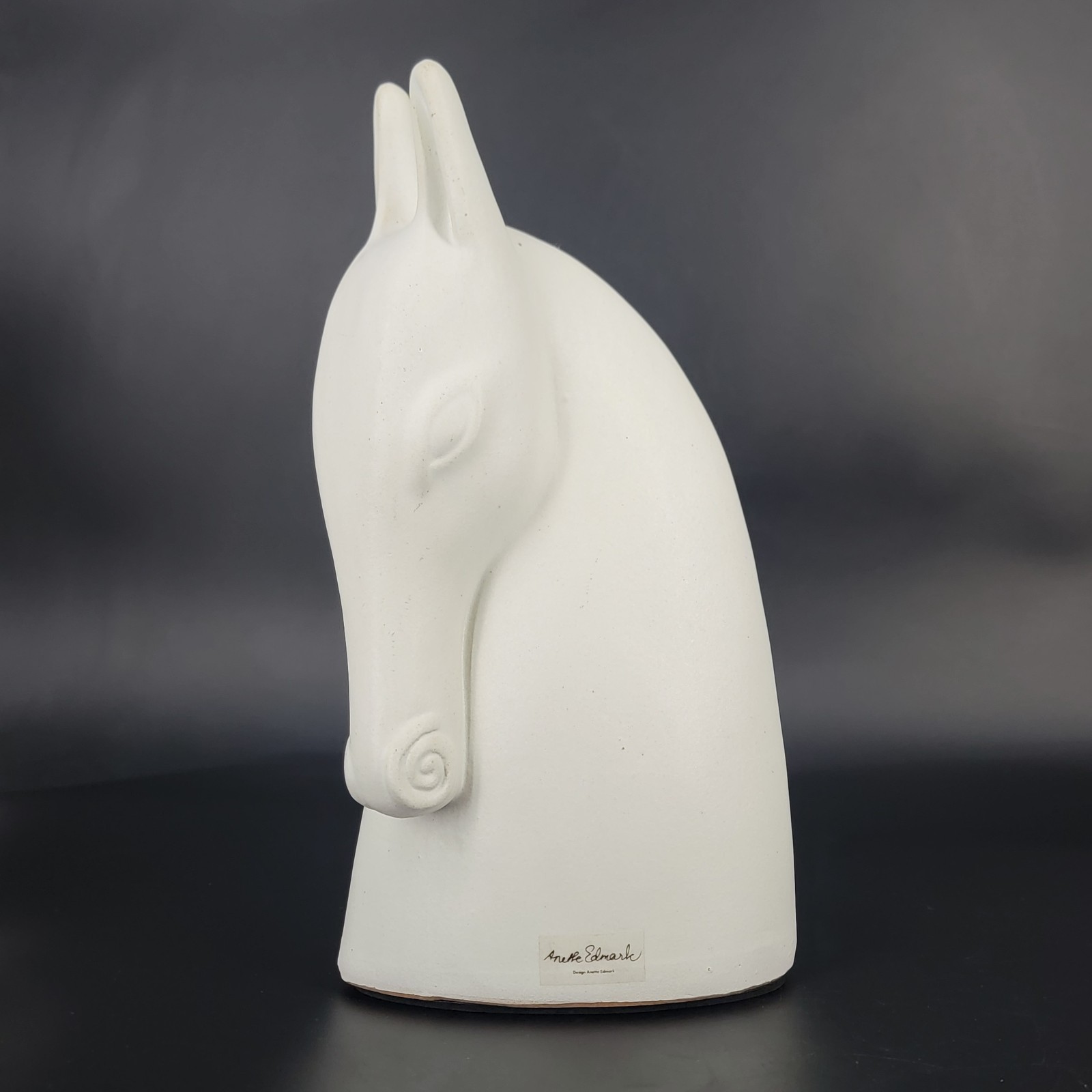 Vtg IKEA “Brodd” Horse Head Sculpture Anette Edmark Design Figurine 11″T Modern