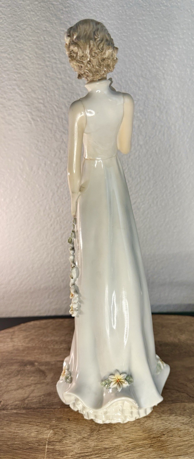 Seymour Mann Porcelain Lady Figurine 14” Floral Dress Woman Decor