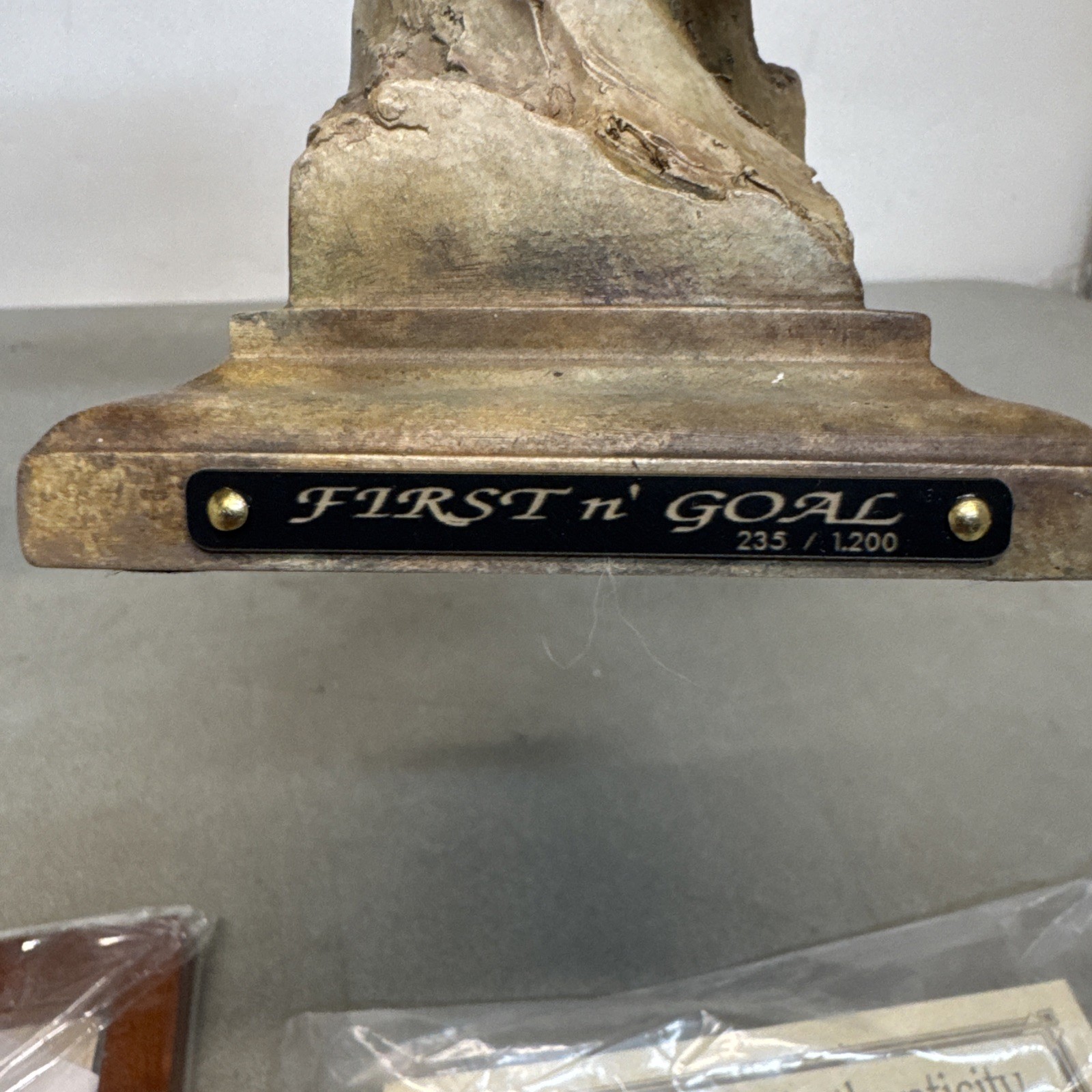 First & Goal Football Small Sculpture by Arich Harrison – Mill Creek Studios