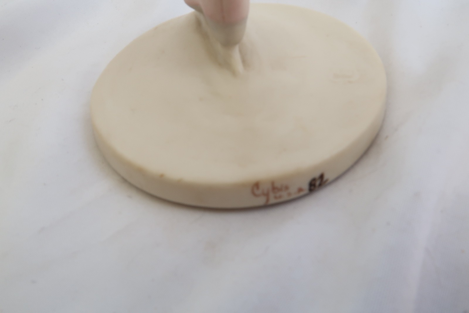 Cybis Vintage Porcelain Ballerina Ice Skater Figurine Pink Dress 1982