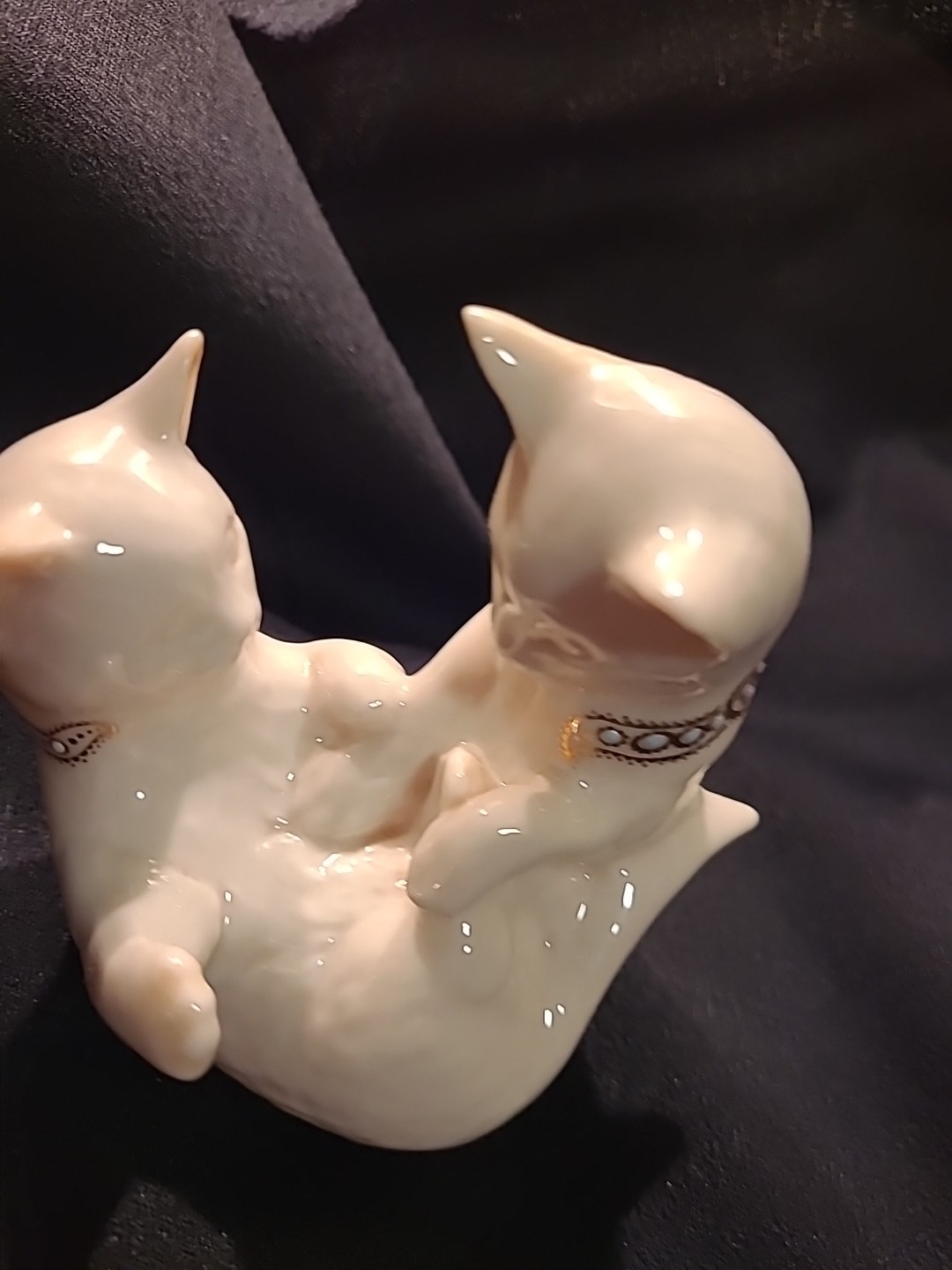 Lenox China Jewels Figurine – Kittens – 2 kittens playing, 4 in, 1995