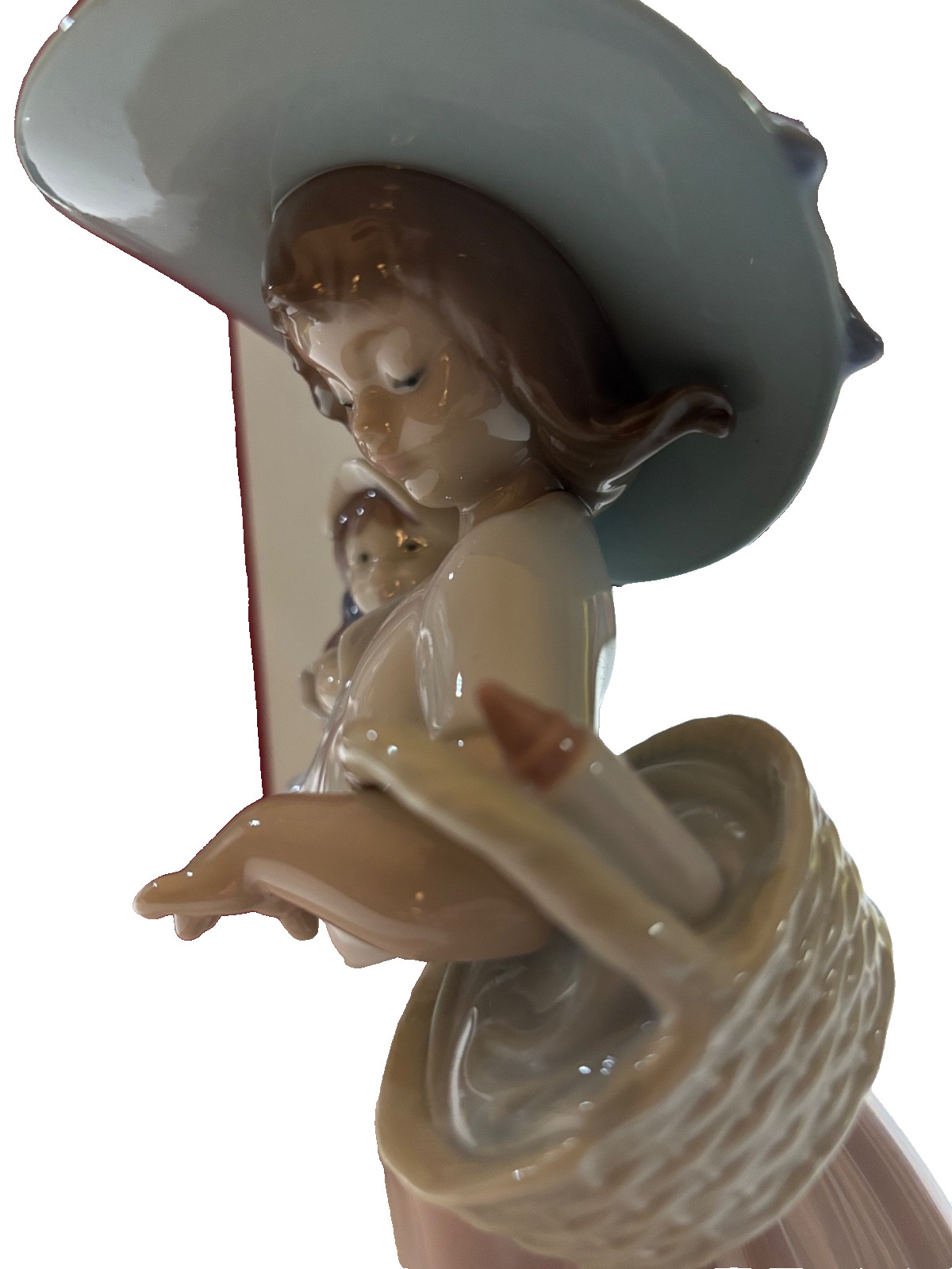 LLADRO NAO Figurine “IT’S A PICNIC”Girl Doll Basket #1902 New In Box.