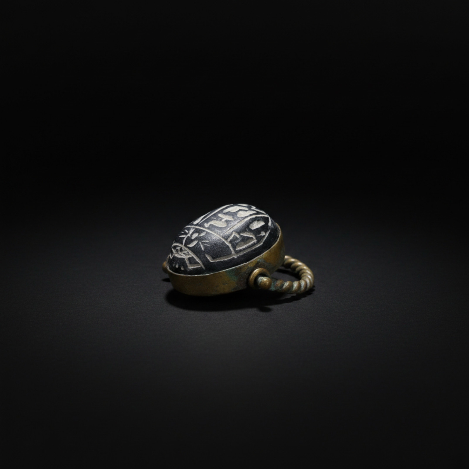 Unique Ancient Style Scarab Ring Handmade Jewelry Egyptian Protection Amulet