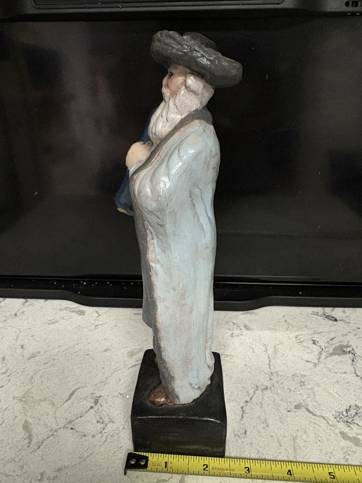 Collectible Vintage 1982 Jewish Scholar Rabbi Figurine 10 In Tall