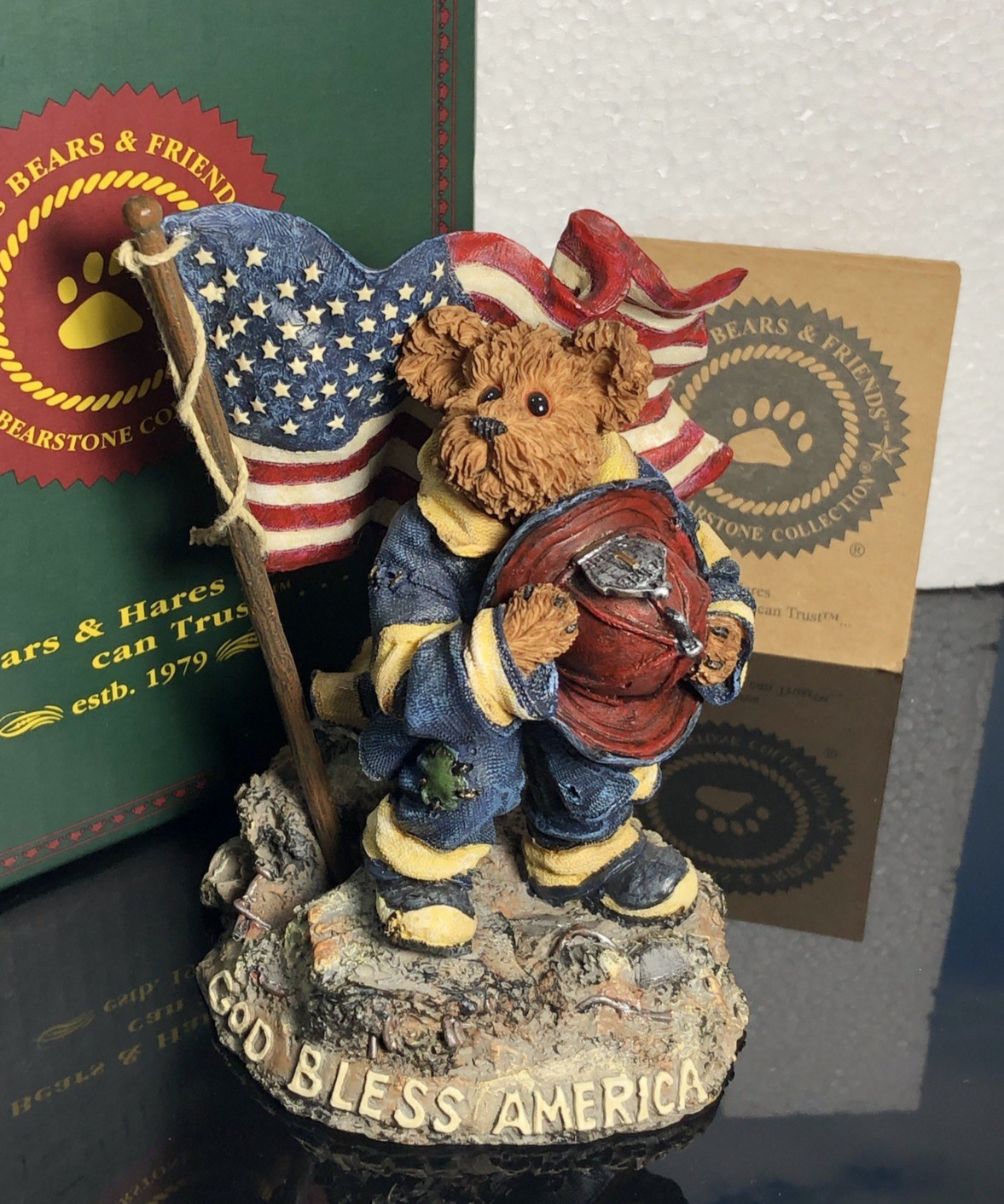 Boyds Bears Patriotic Our American Hero 9/11 Limited Edition Figurine 227791 NEW