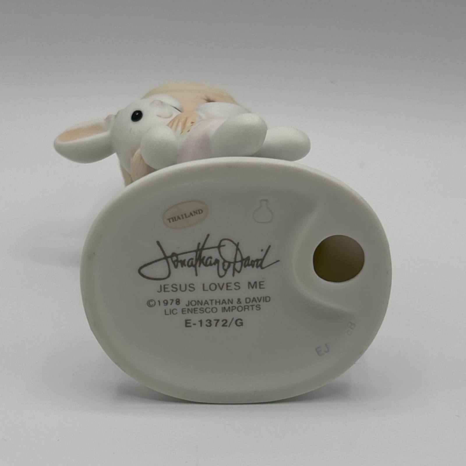 Precious Moments Jesus Loves Me E1372/G Girl Figurine Vintage Religious Gift