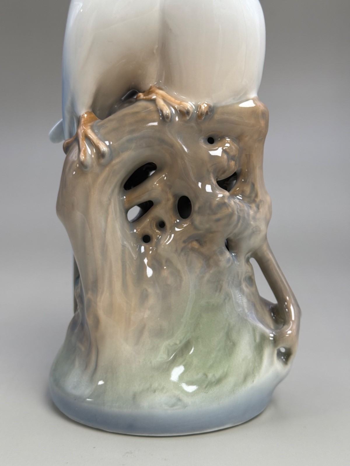 Vintage Royal Copenhagen Love Birds Soft Blue’s and Greens 7 1/2 ” Beautiful
