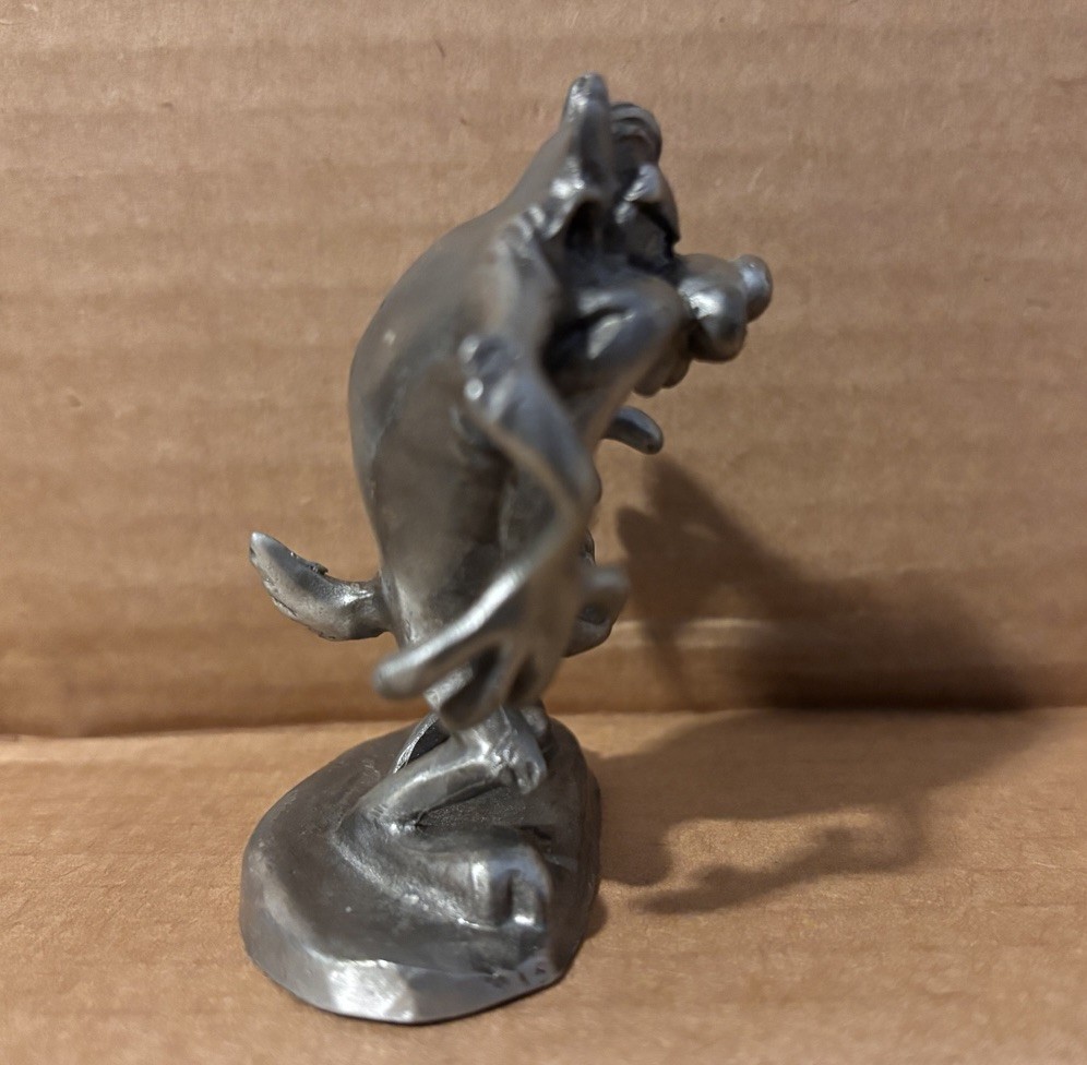 Warner Bros Pewter Taz Tasmanian Devil Looney Tunes Cartoon Miniature Figurine