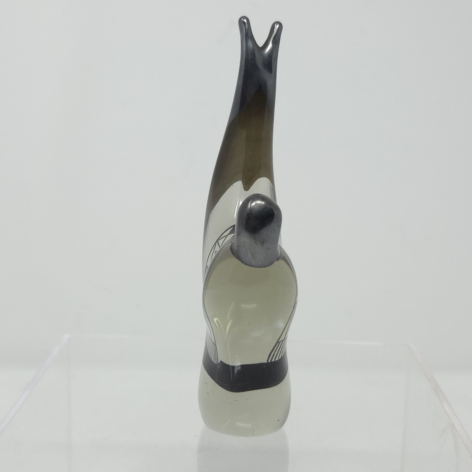 Vtg Copabella Glass Llama Figurine w/ 990 Silver Overlay Peruvian Peru 5 Inch