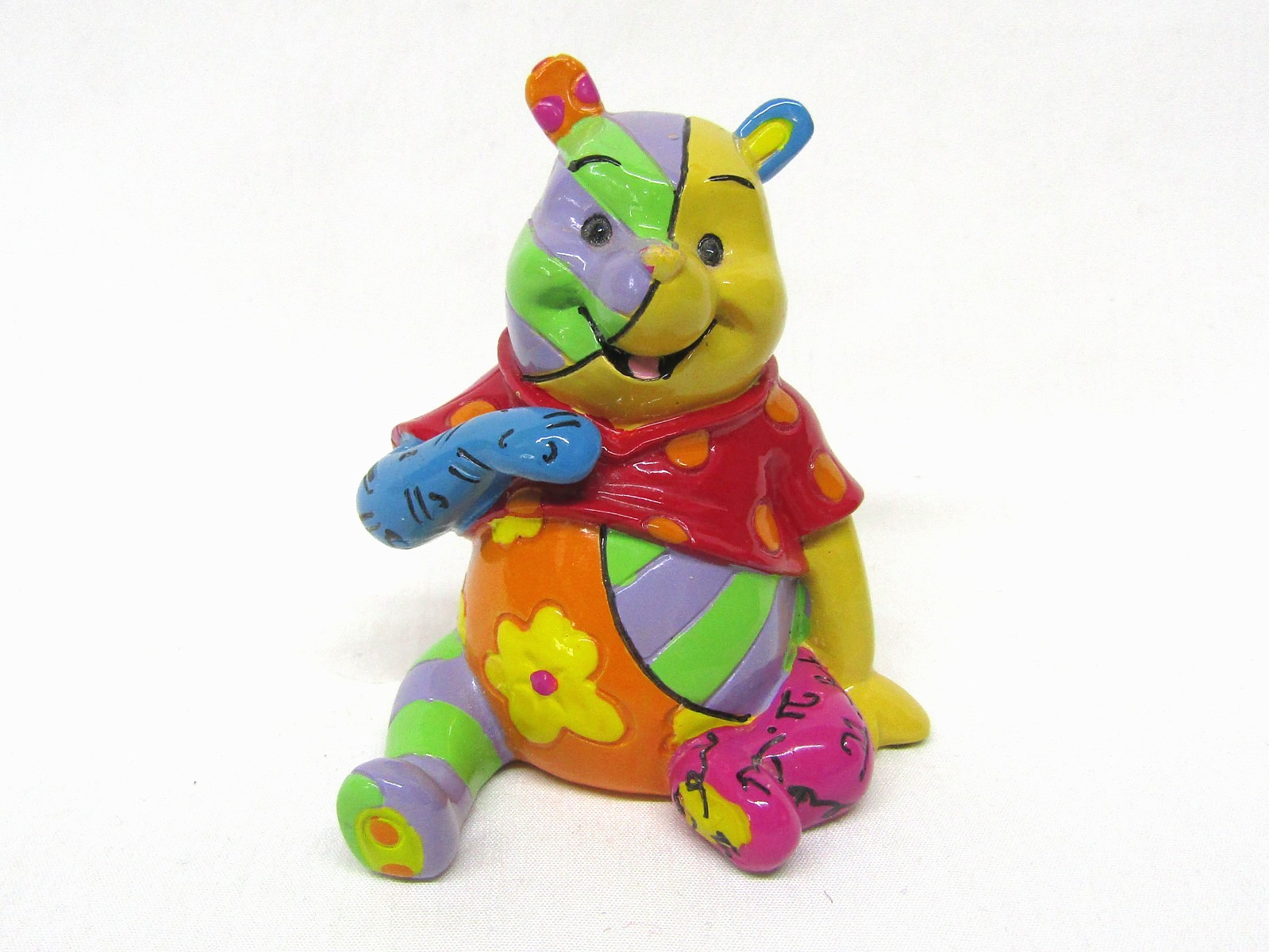Disney Romero Britto Winnie the Pooh Geometric Pop Art Mini Figurine (Flawed)