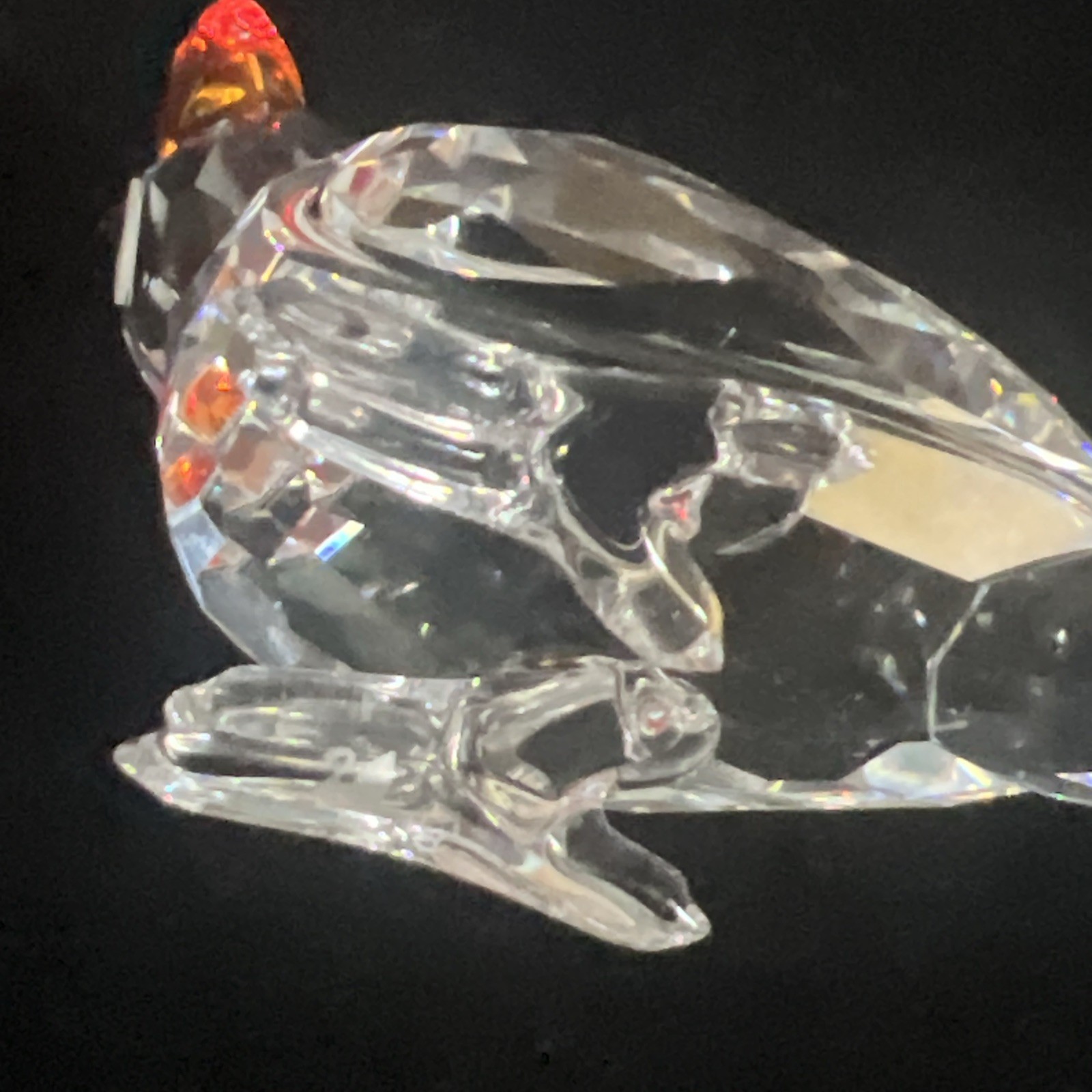 Swarovski Crystal FEATHERED BEAUTIES Parrot Figurine Fire-Opal Beak #294047