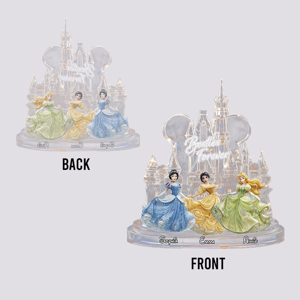 Personalized Disney Castle Girls Princesses Acrylic Plaque Wooden Block Decor