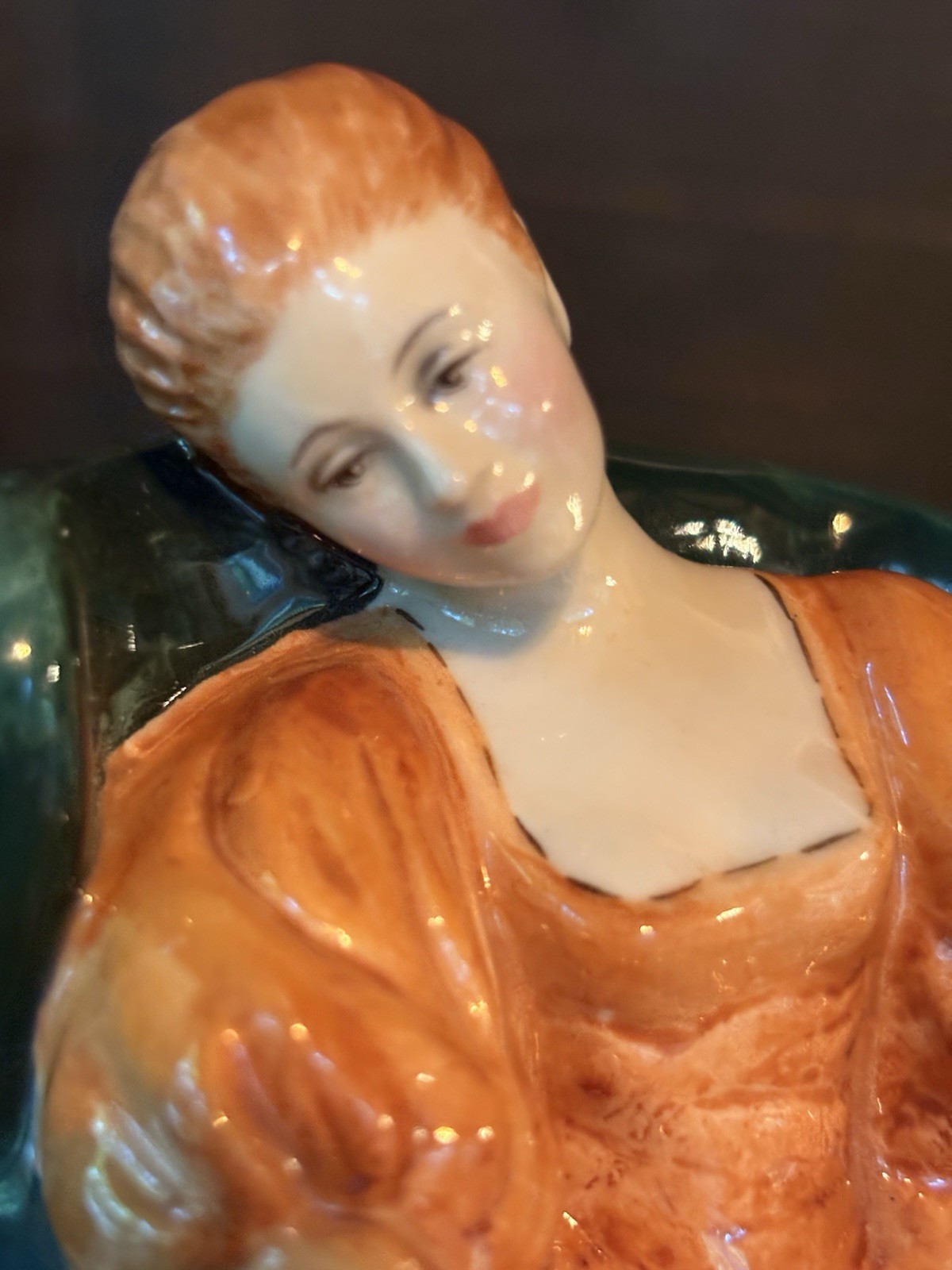Royal Doulton Romance Figurine HN 2430 Woman Sitting Reading Romance Book 1971
