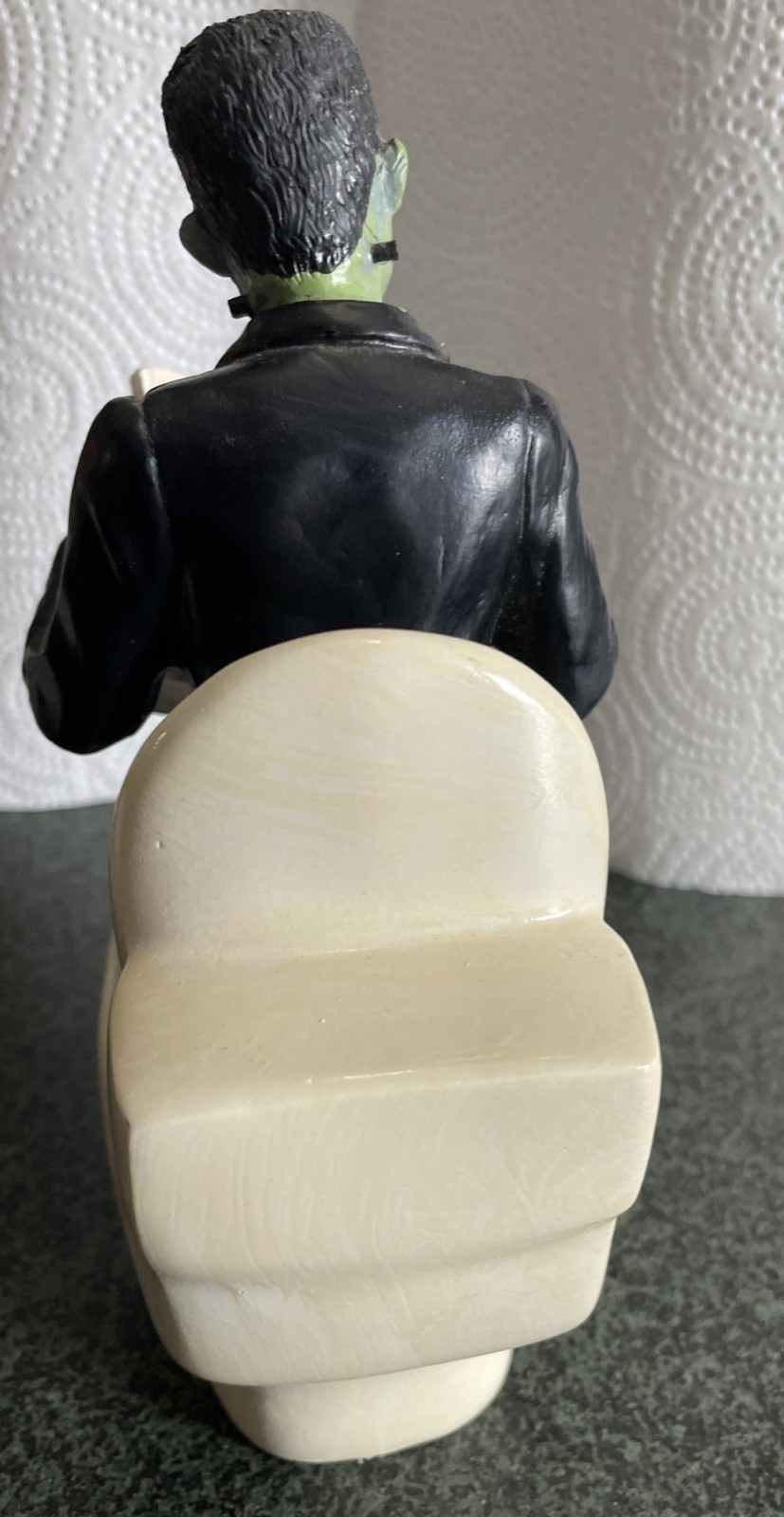 Frankenstein On Toilet Reading Newspaper Resin