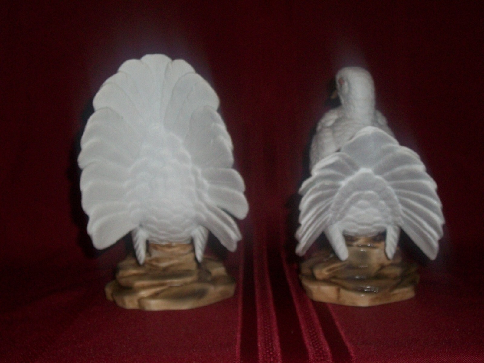 Pair Ethan & Allen White Dove Figurines # 3208 Made In Japan