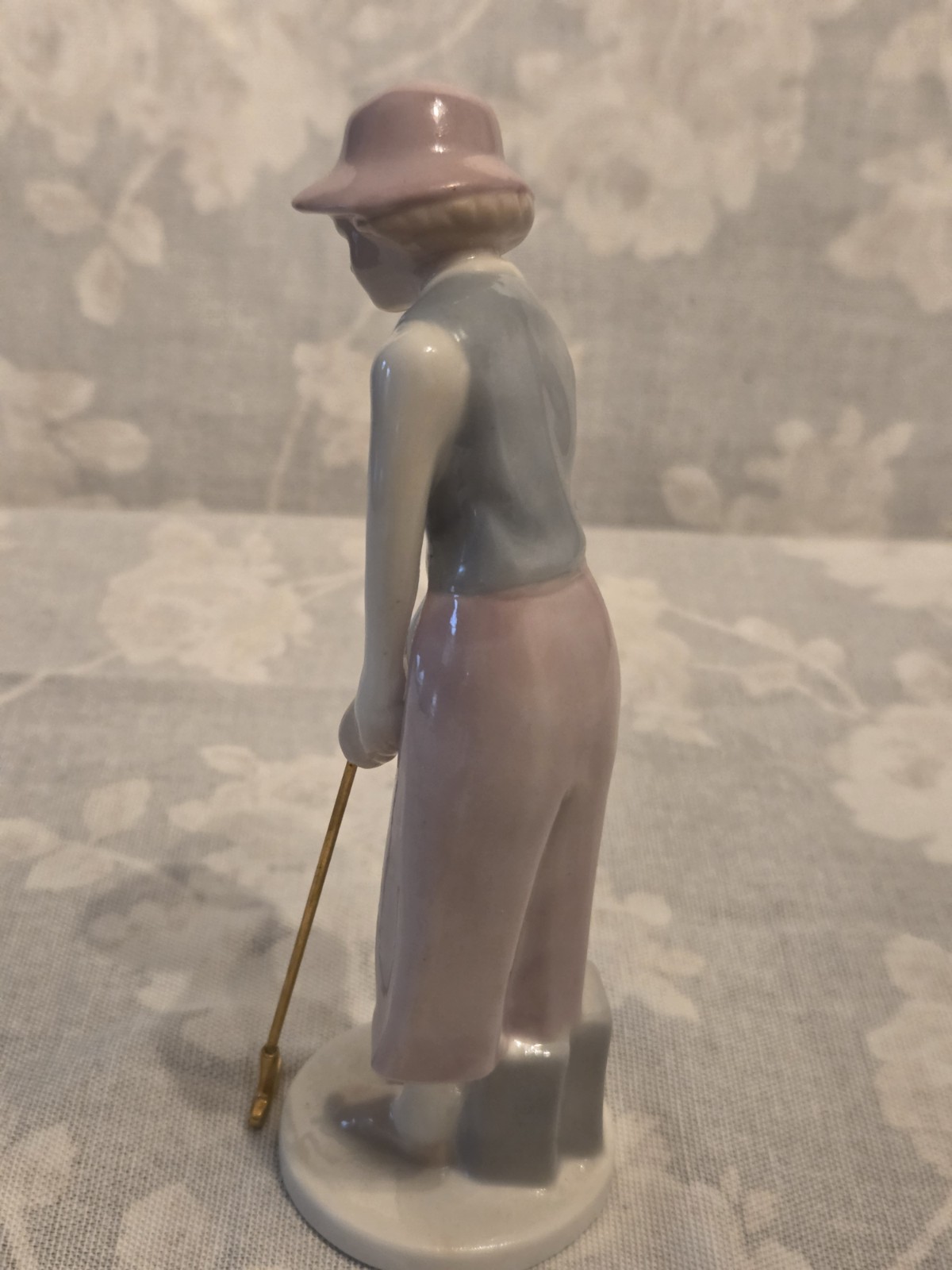 RUSS Lady Golfer Porcelain Figurines Set of Two Lady Golfers